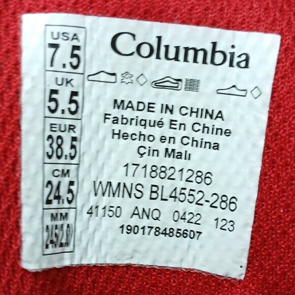 Columbia Women Newton Ridge Plus WP Amped Hiking Boot Elk/Red BL4552-286 - Picture 14 of 14